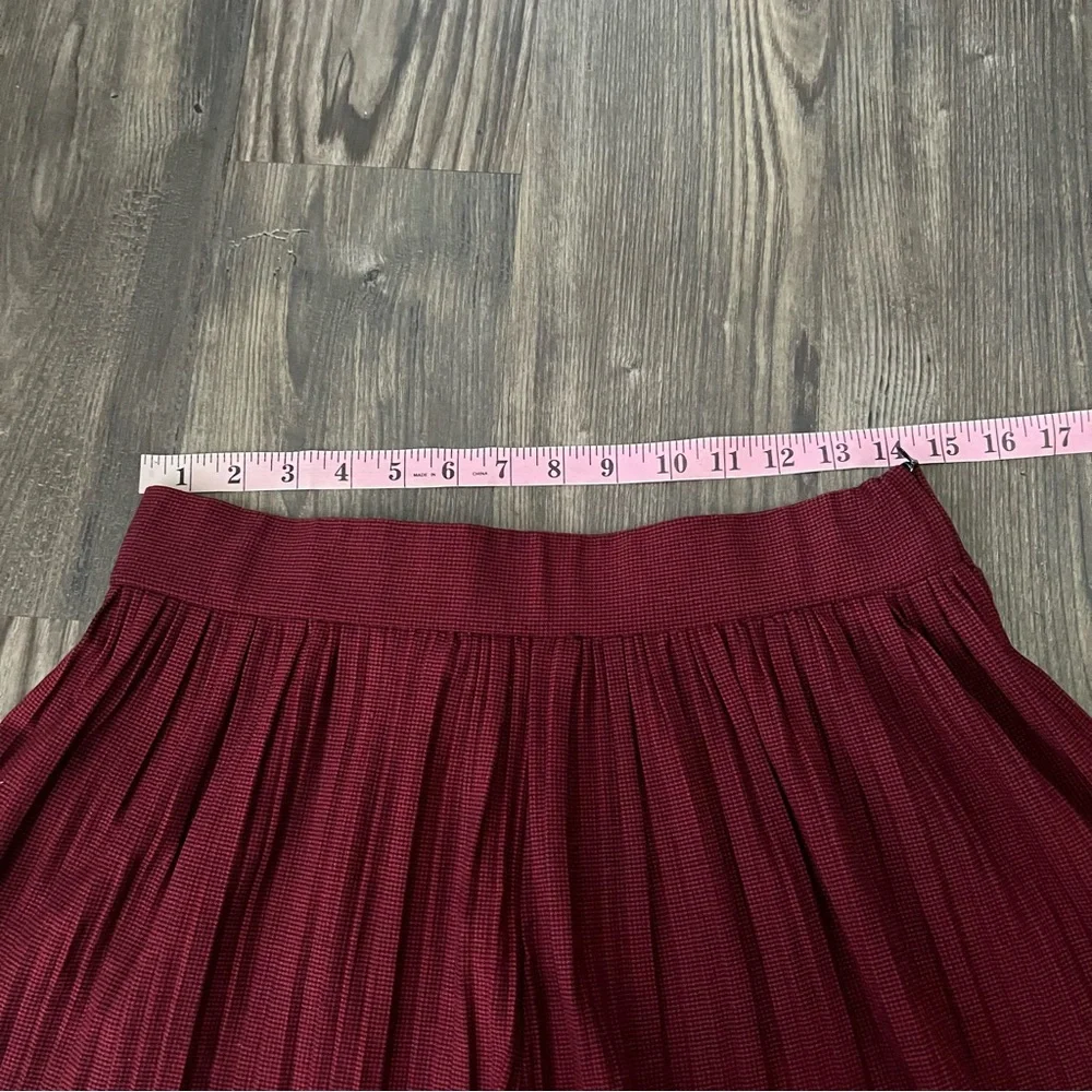 Zara Flared Burgundy Oxblood Shorts Skorts - Picture 7 of 11
